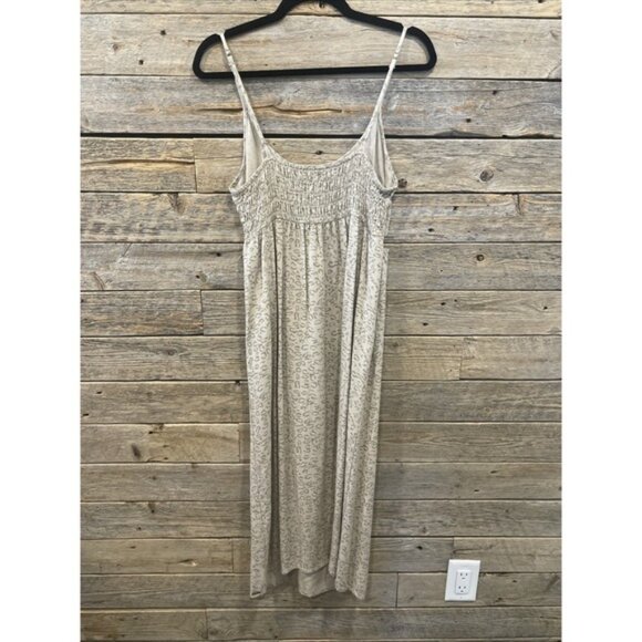 Volcom Women's Cha Ching Toanl Leopard Print Midi Dress Size Medium Beige - Picture 5 of 10